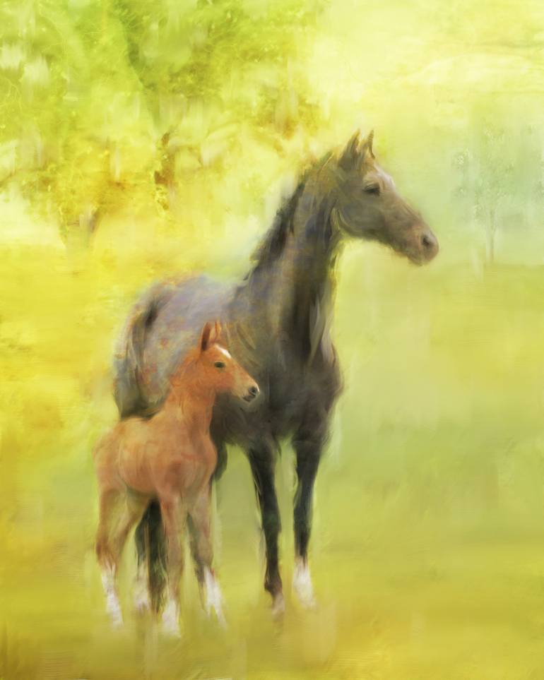770x963 Saatchi Art Blessings Of Spring - Foal Painting