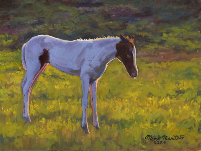 770x579 Saatchi Art Foal Painting By Mark Maritato - Foal Painting