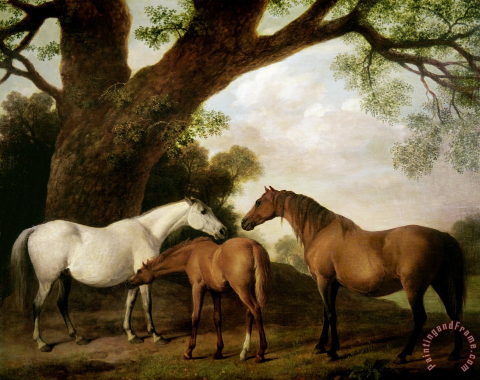 960x761 George Stubbs Two Mares And A Foal Painting - Foal Painting