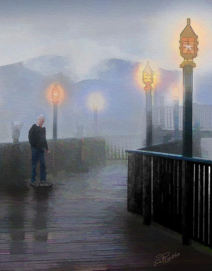 702x900 Man In A Fog Painting By Suni Roveto - Fog Painting
