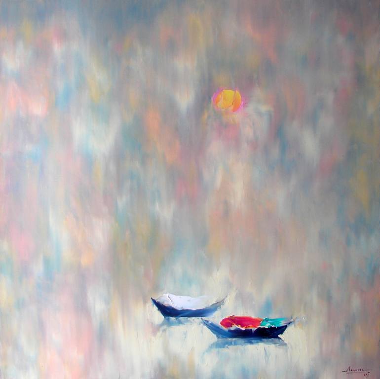 770x768 Saatchi Art In The Fog Painting By Tran Tuan - Fog Painting