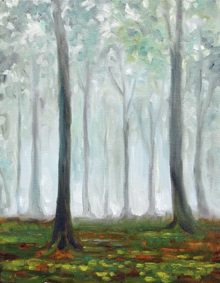 699x900 Foggy Forest Painting By Hilary England - Foggy Forest Painting
