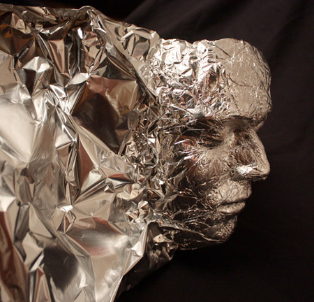 450x432 Tin Foil Portrait - Foil Painting Artists