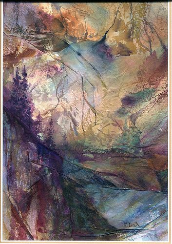 353x500 First Light Tissue Paper, Aluminium Foil And Medium - Foil Painting Artists