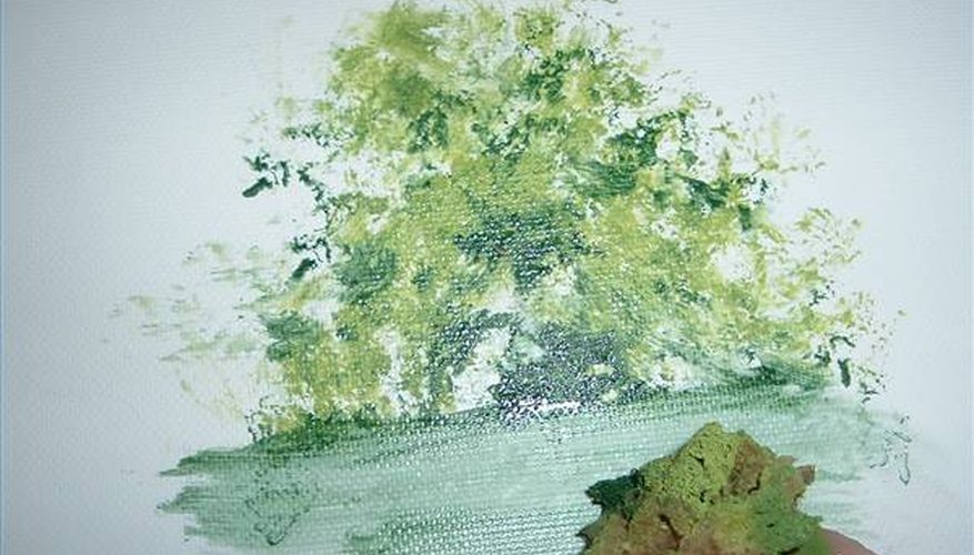877x500 How To Use A Sponge For Foliage Painting Our Pastimes - Foliage Painting