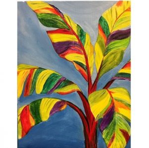 300x298 Tropical Foliage Painting On Canvas - Foliage Painting