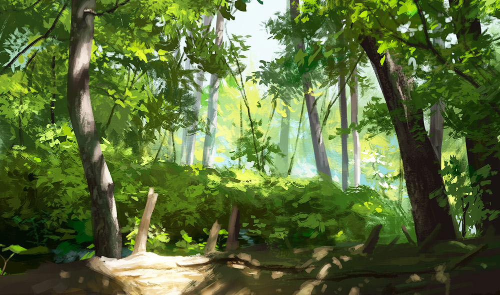 1000x591 Digital Painting Academy Techniques For Foliage Trees, Leaves - Foliage Painting