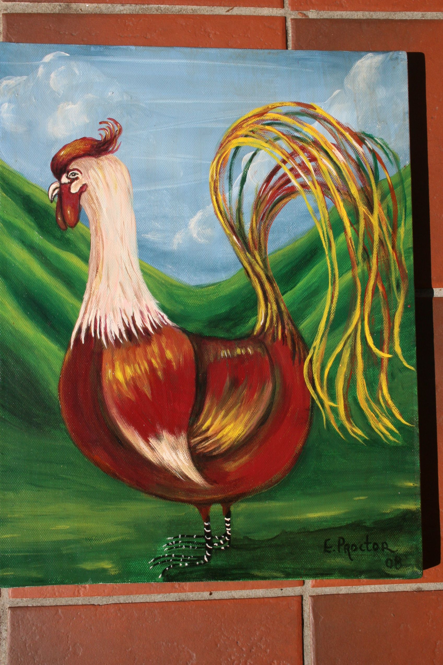 1696x2544 Roosters And Chickens Painting Books Acrylic Folk Art - Folk Art Chicken Painting
