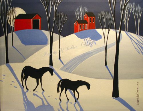 Folk Art Horse Painting