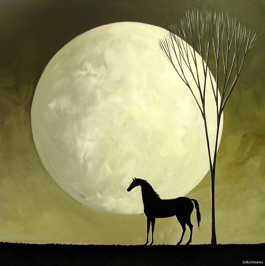 Folk Art Horse Painting at PaintingValley.com | Explore collection of ...