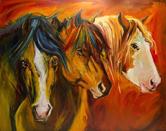 Folk Art Horse Painting at PaintingValley.com | Explore collection of ...