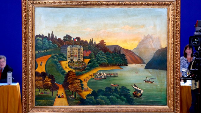 676x380 Folk Art Oil Painting, Ca. 1880 Antiques Roadshow Pbs - Folk Art Painting