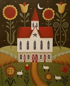 236x292 293 Best Mary Charles Folk Art Paintings Images - Folk Art Painting