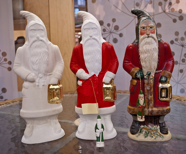 608x505 Vaillancourt Folk Art Weekend The Results! Celebrate365 - Folk Art Santa Painting