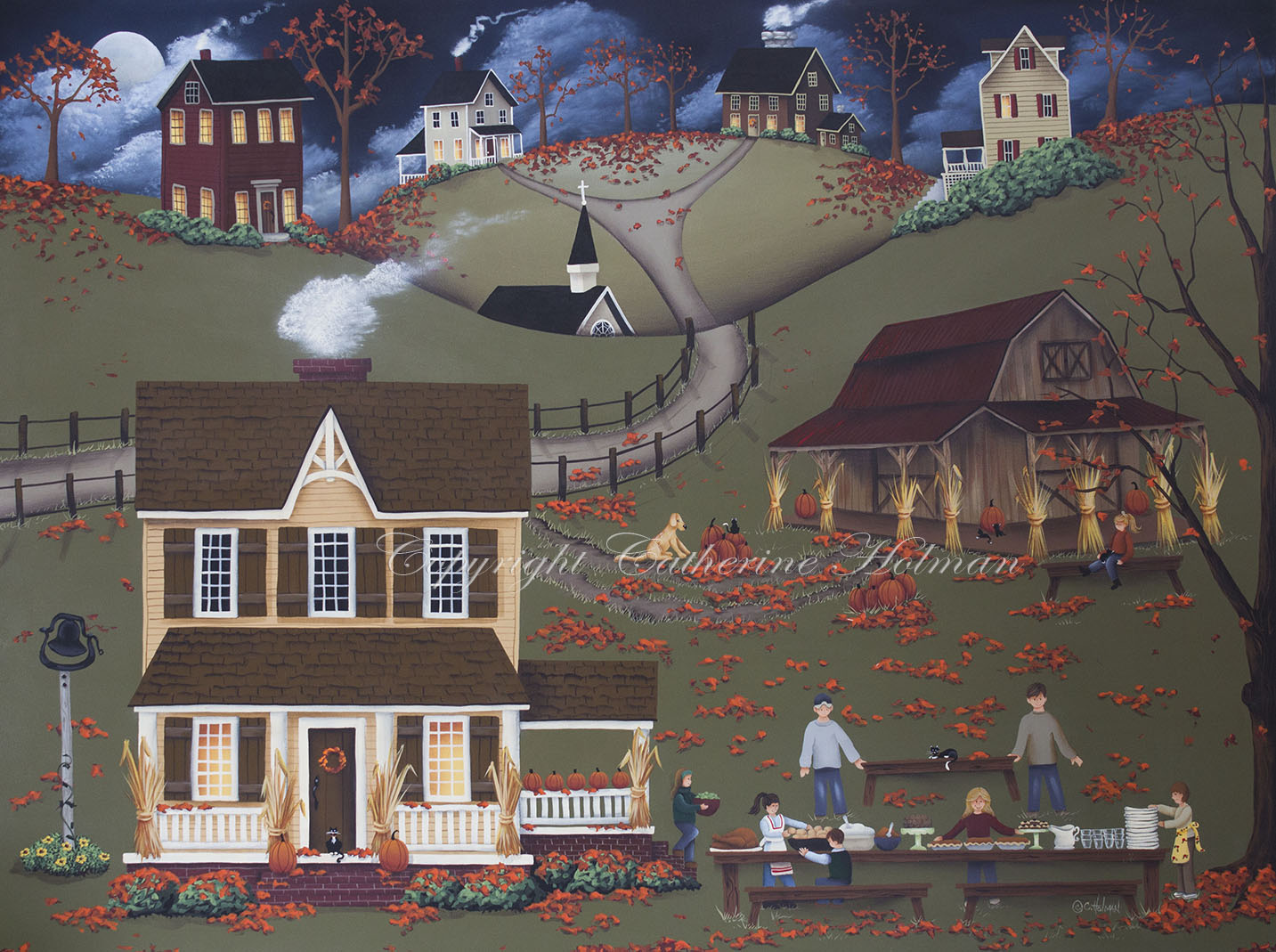 1433x1069 Catherine Holman Folk Art - Folk Painting