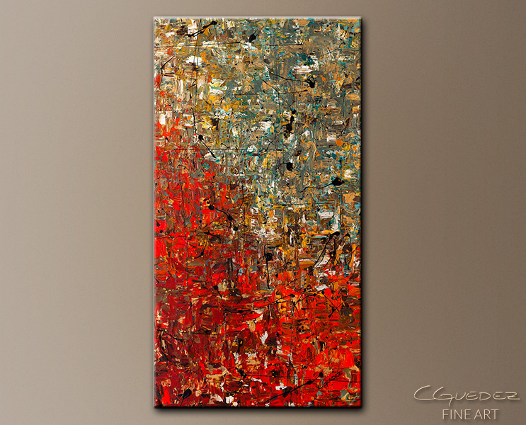 743x600 Extra Large Abstract Art Painting La Fontaine - Fontaine Painting