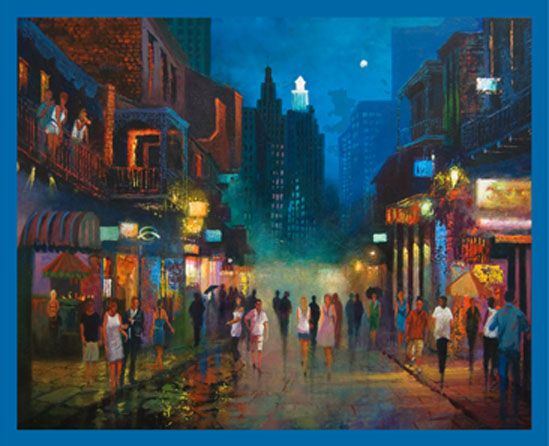 549x446 Midnight On Bourbon By Stan Fontaine Favorite Art - Fontaine Painting