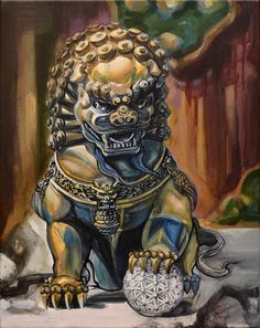 236x297 Olavi Hurme (Ohurme) - Foo Dog Painting