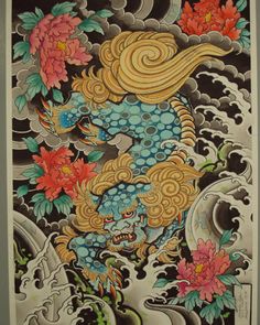 236x295 Foodog Art Asian Foo Dog, Irezumi And Tattoo - Foo Dog Painting
