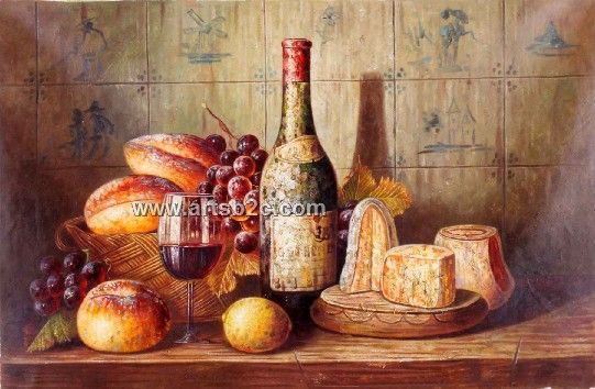 541x354 Fruit Food And Wine Oil Painting - Food Oil Painting