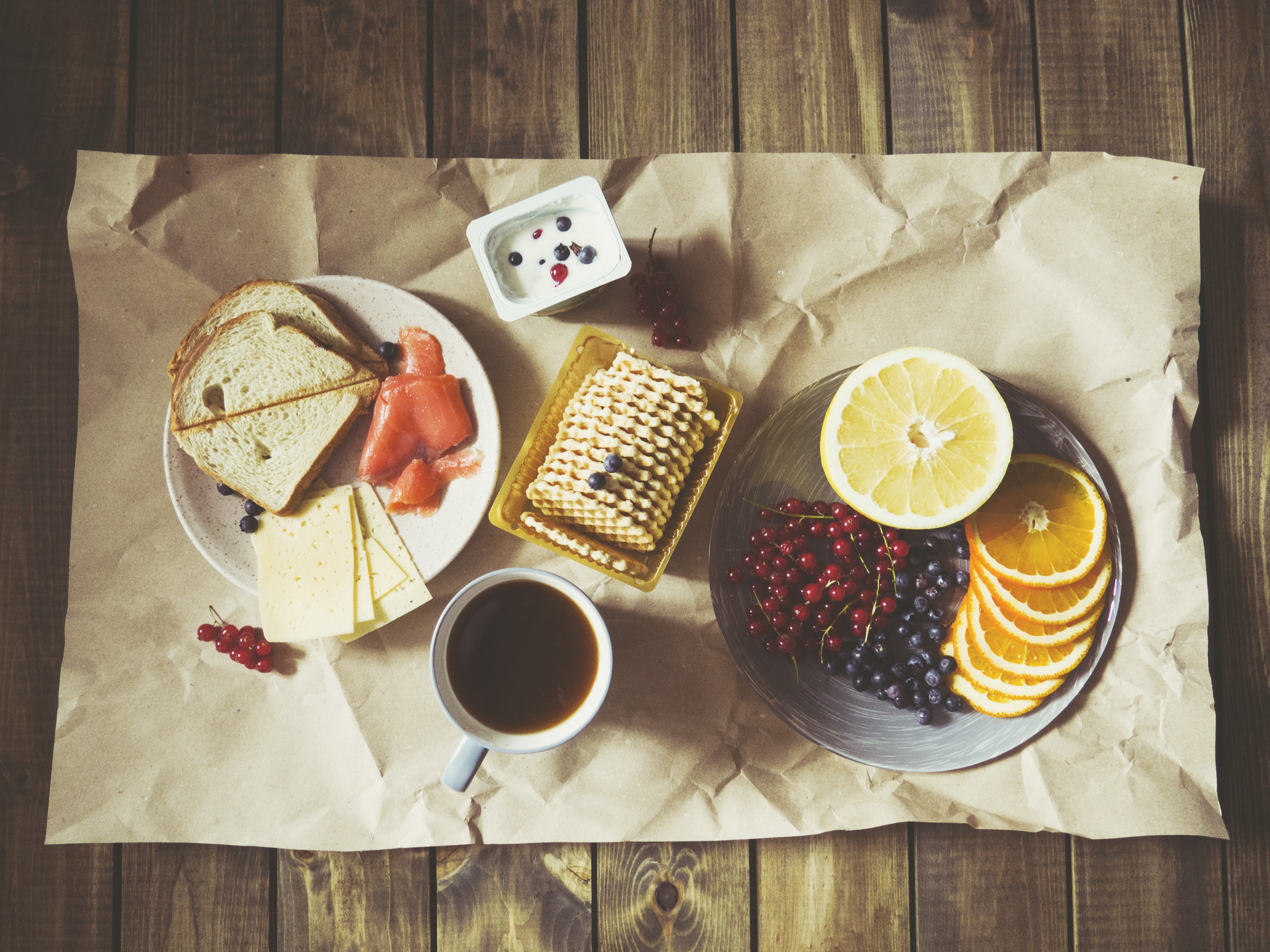 4608x3456 Free Images Table, Coffee, Fruit, Berry, Home, Cup, Orange, Dish - Food Plate Painting