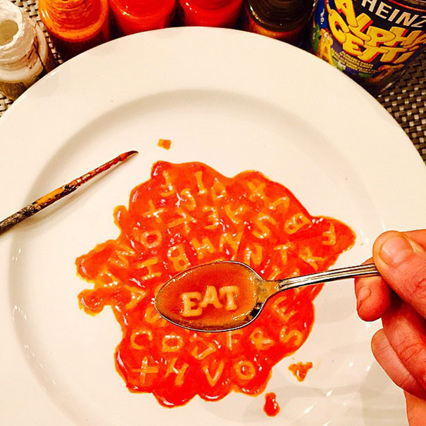 605x605 My Hyper Realistic Plate Art That I Call Bored Panda - Food Plate Painting