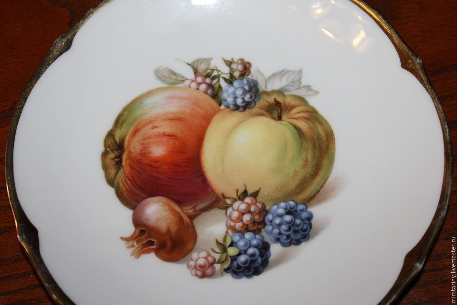 1500x1000 Six Antique Plates Fruits, Hand Painted, Schumann, Germany - Food Plate Painting