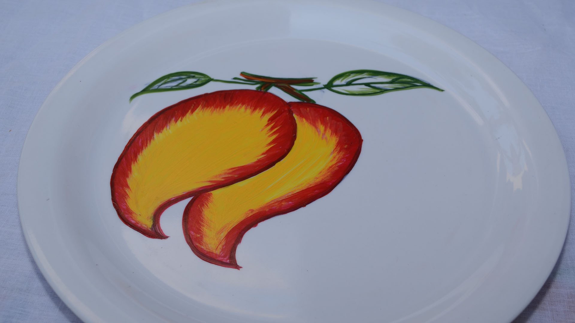 1920x1080 China Dinner Plate Paintingmango Paintingmango Design - Food Plate Painting