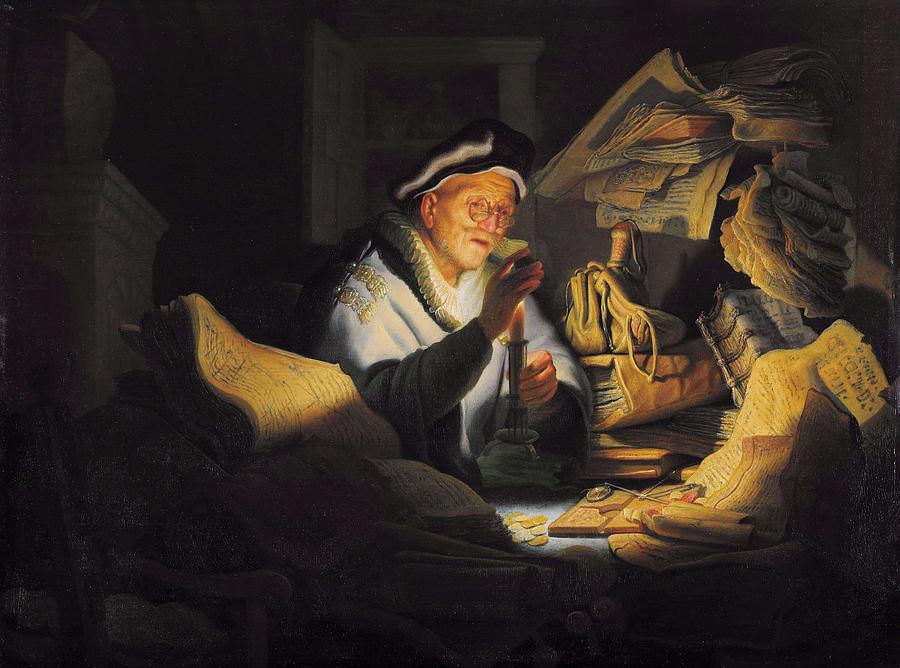 900x668 Rembrandt - Fool Painting