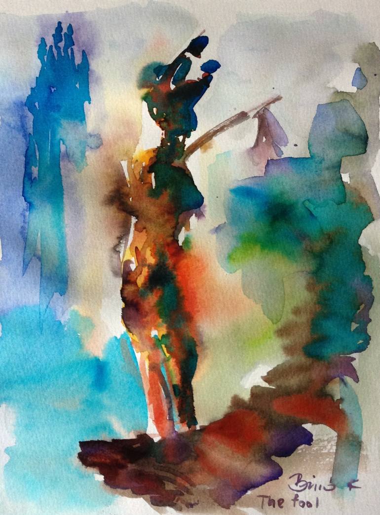 770x1044 Saatchi Art The Fool(Tarot Series) Painting By Konrad Biro - Fool Painting