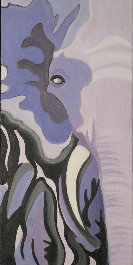 453x900 To Fool The Elephant Eye Painting By Janessa Jean - Fool The Eye Painting
