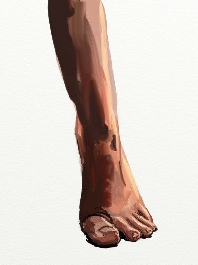 389x521 Oil Foot Painting - Foot Painting