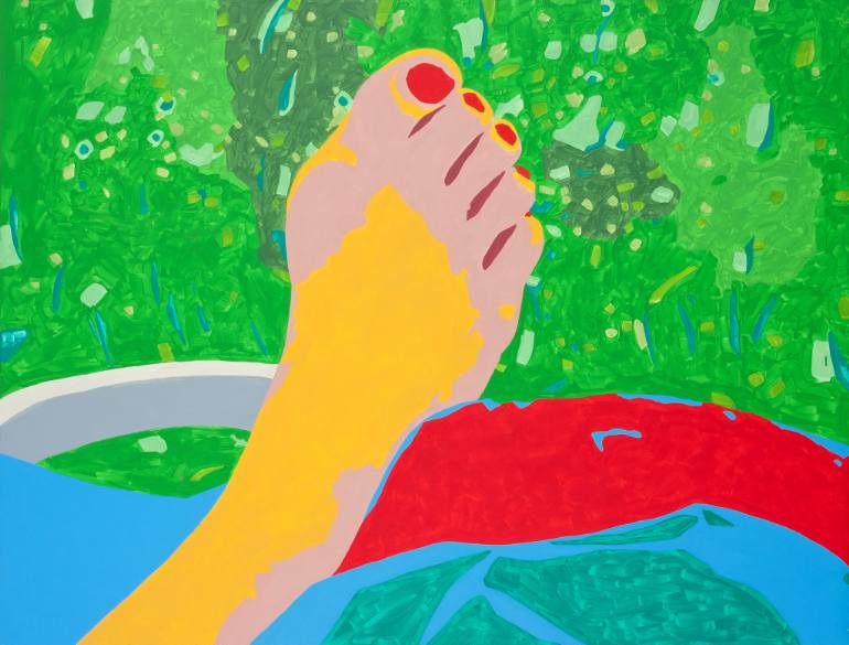 770x585 Saatchi Art A Big Resting Charming Foot. Painting By Kestutis - Foot Painting