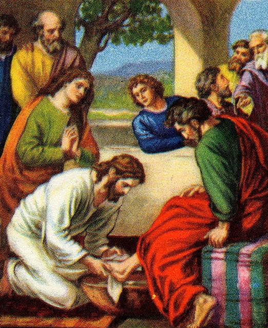 522x640 Jesus Washing Feet Of Disciples Pictures - Foot Washing Painting