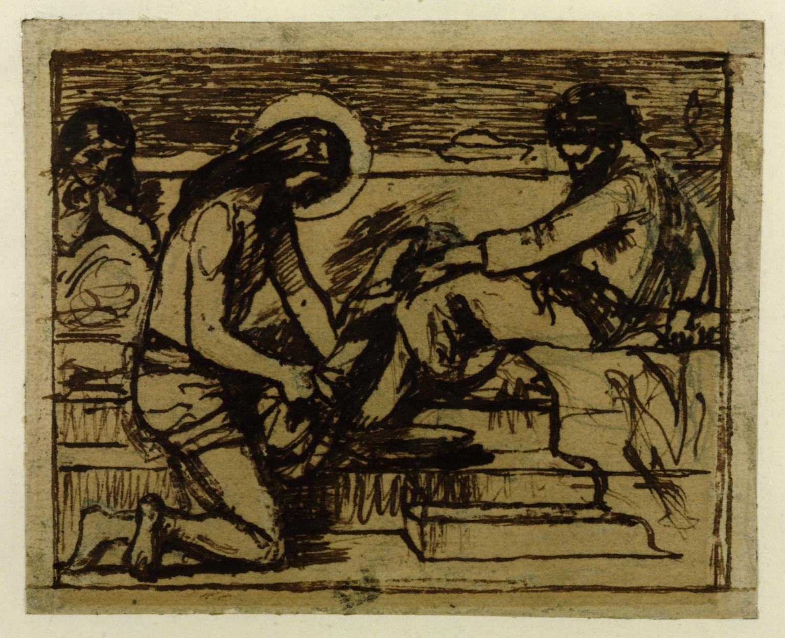 1536x1250 Sketch - Foot Washing Painting