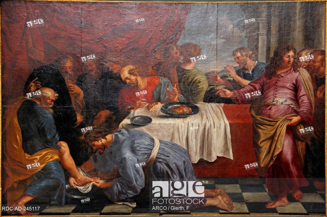1049x699 Wall Painting - Foot Washing Painting