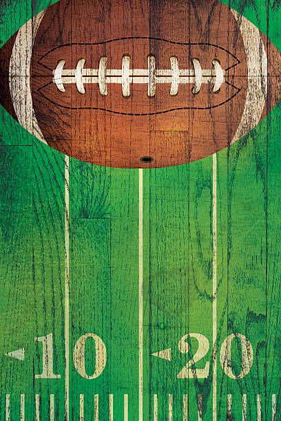 408x612 Vintage American Football Ball Field Background Scream - Football Field Painting
