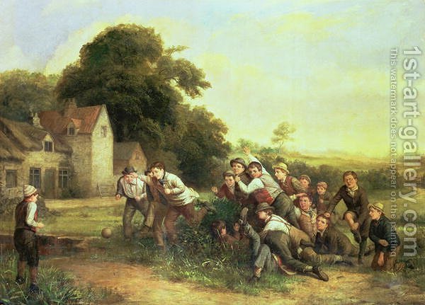 600x431 The Football Game Thomas Webster Reproduction 1st Art Gallery - Football Game Painting