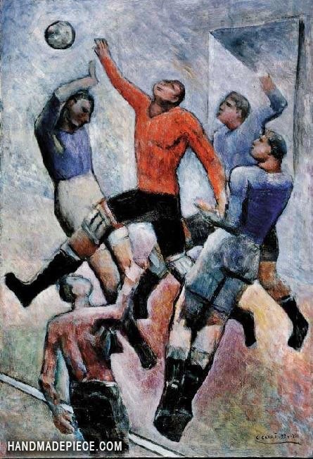 445x653 Carlo Football Game Reproduction - Football Game Painting