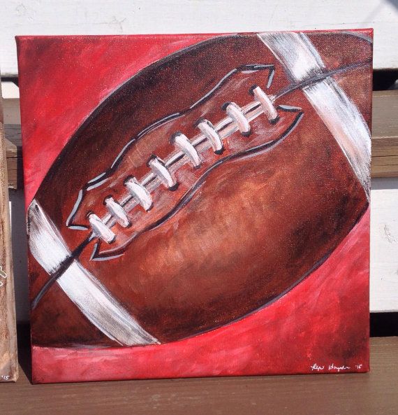 570x593 Football Wall Art, Football Painting, Gift For Boys, Gift For Him - Football Painting