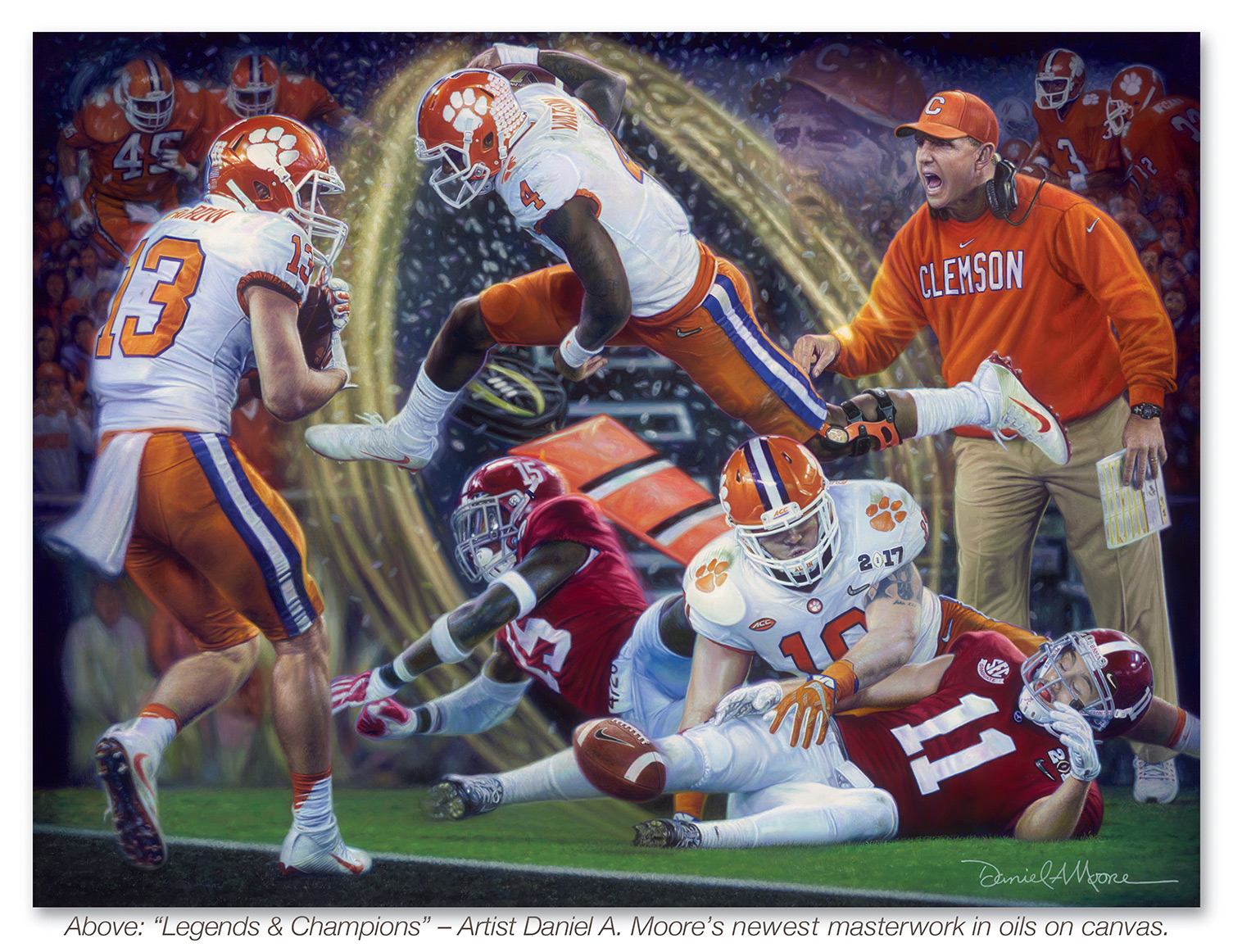 1505x1162 Limited Edition 2016 Game Of The Year Painting Tigernet - Football Painting
