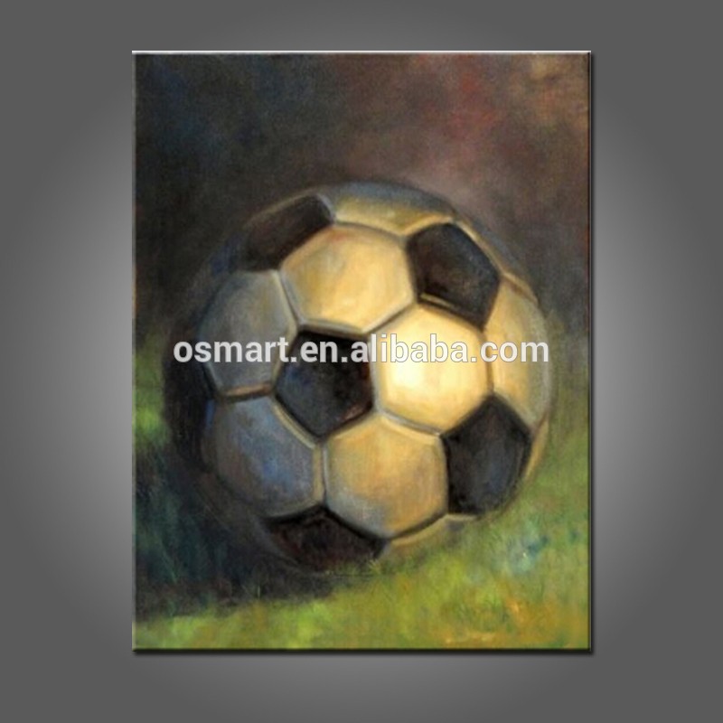 800x800 Professional Artist Hand Painted High Quality Modern Still Life - Football Painting