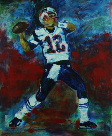 375x453 Saatchi Art Tom Brady - Football Painting