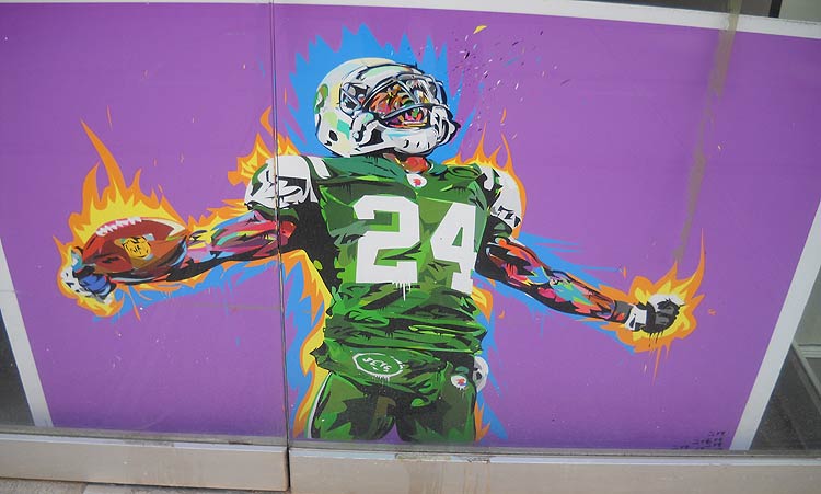 750x451 Football Player On Fire! The Artsology Blog - Football Player Painting