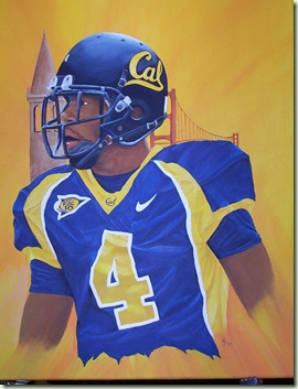 270x353 Cal Football Player Painting - Football Player Painting