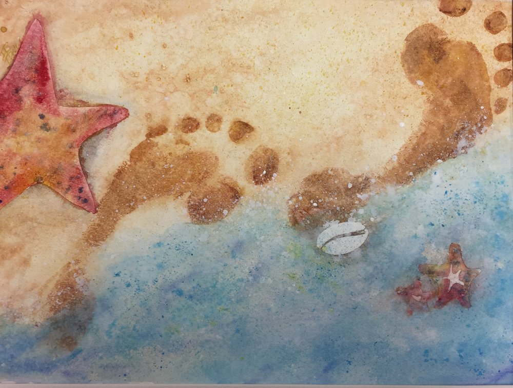 Footprints In The Sand Painting at Explore