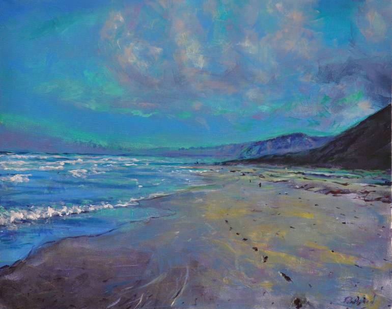 770x607 Saatchi Art Footprints In The Sand Painting By Peter Wood - Footprints In The Sand Painting