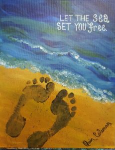 Footprints In The Sand Painting at PaintingValley.com | Explore ...