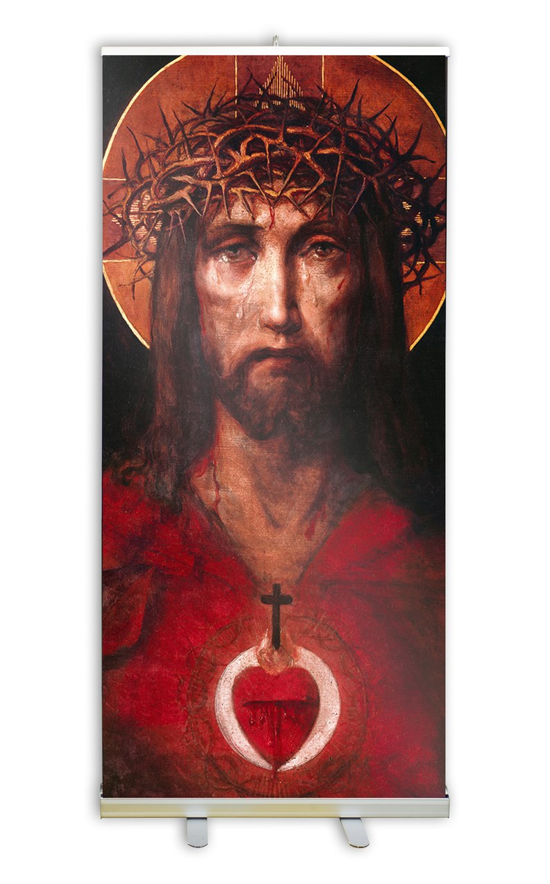 796x1280 For God So Loved The World Banner Stand - For God So Loved The World Painting