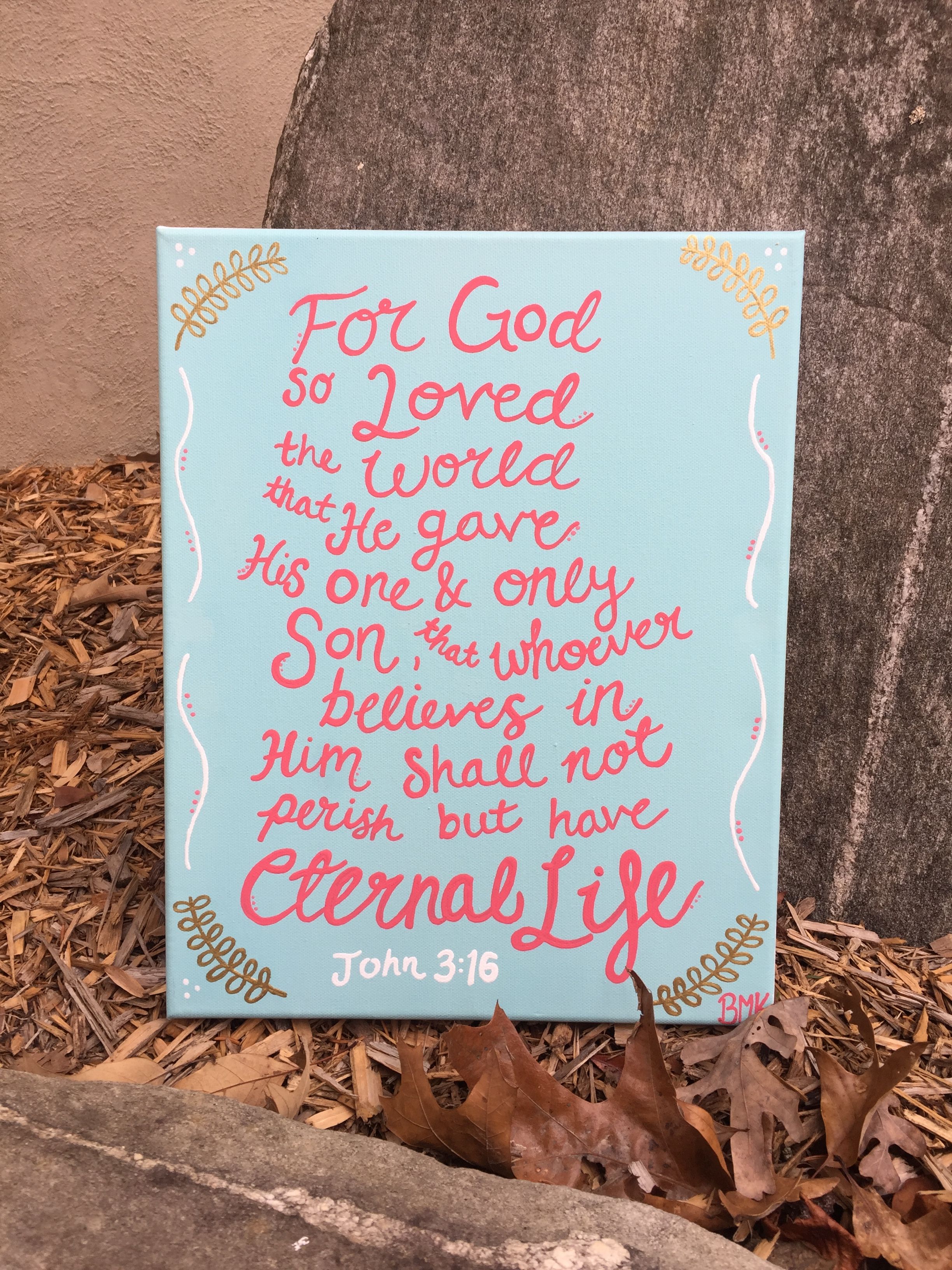 2448x3264 John 316 For God So Loved The World, That He Gave His One - For God So Loved The World Painting